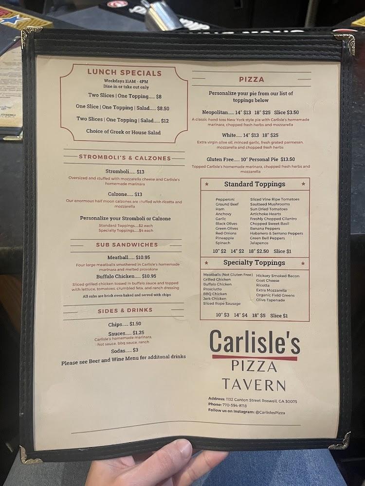 Carlisle's Pizza Tavern Greek